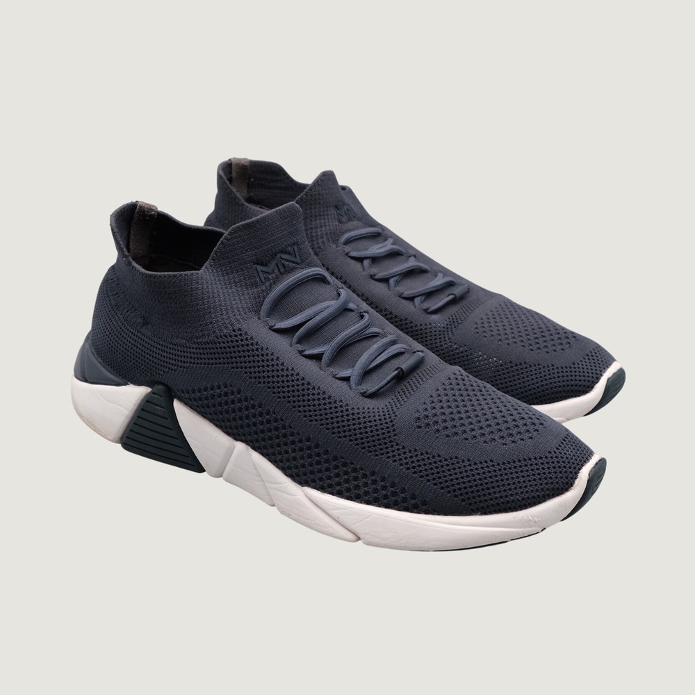 Mark Nason A-Line Pointed Sneakers Mens Navy Knit Slip On Athletic Shoes 10